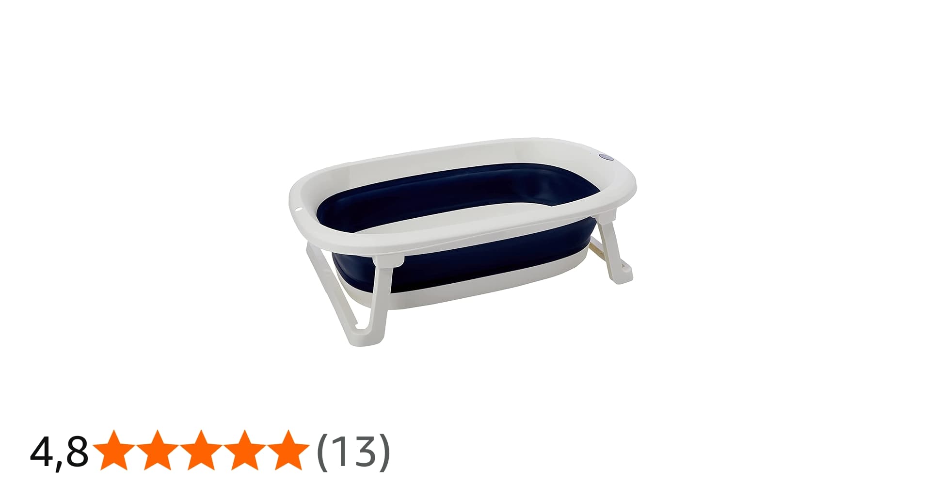 Baby Pil Banheira Dobrável Pequena Azul Marinho 20X77X47Cm