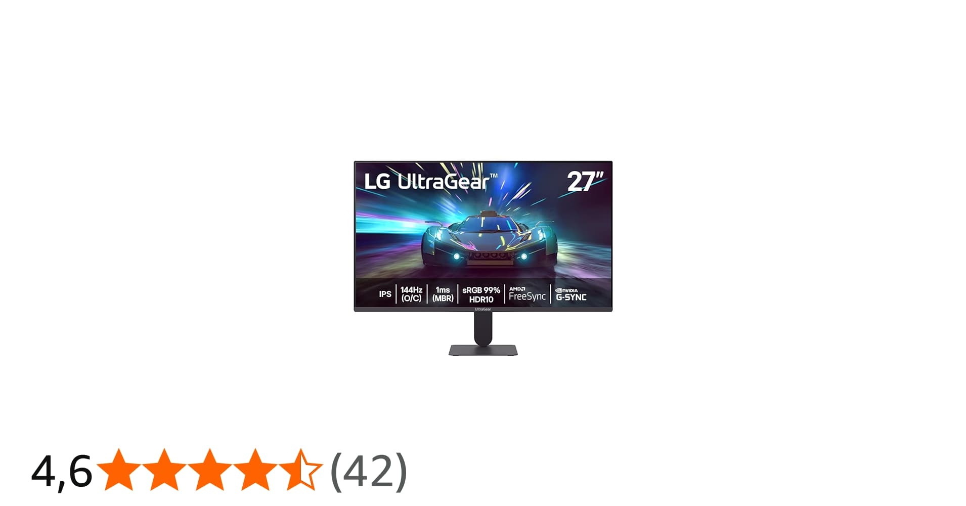 Monitor LG UltraGear™ 27g411a-b 27",FHD, 144Hz, 1ms (mbr), Nvidia G-sync, Amd FreeSync, Hdr10