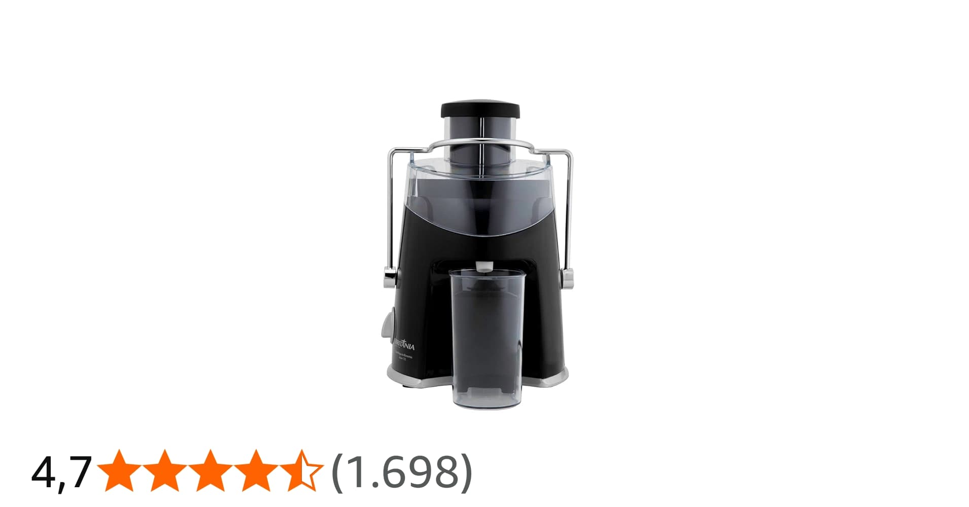 Centrifuga de Alimentos, Juicer 700, 400w, Preto, 220v, Britânia