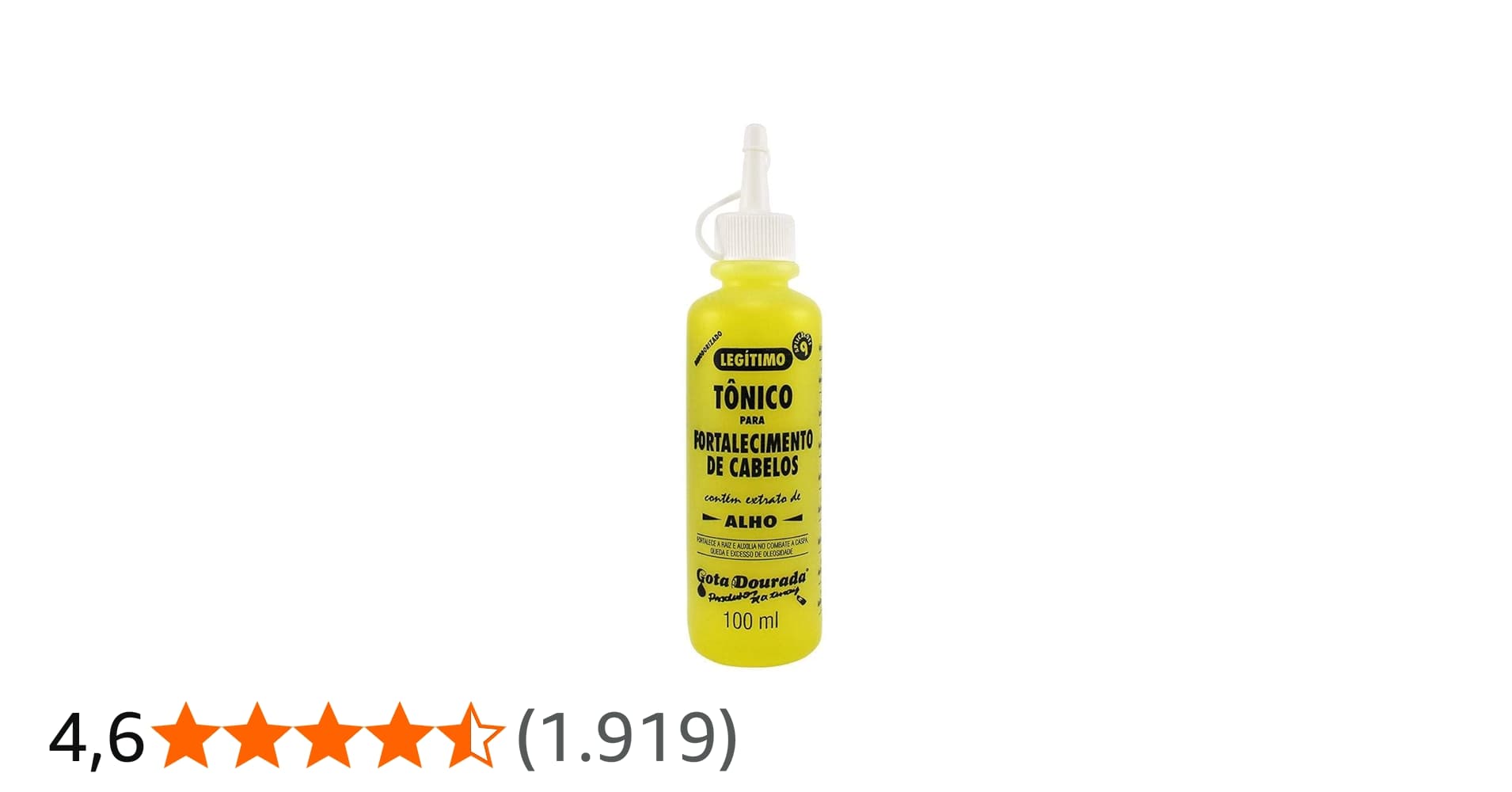 Tônico Capilar Tratamento 100 Ml Fortalecimento Unit, Gota Dourada