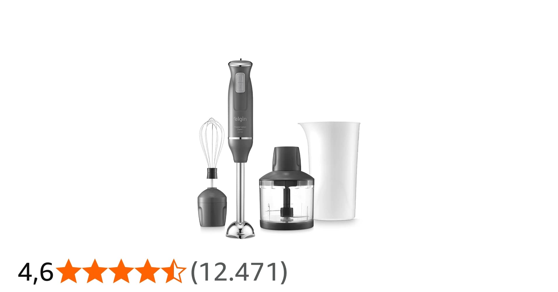 Mixer Power Inox 3 em 1 600w Elgin Lunar 220v - Mixer, Triturador e Batedor