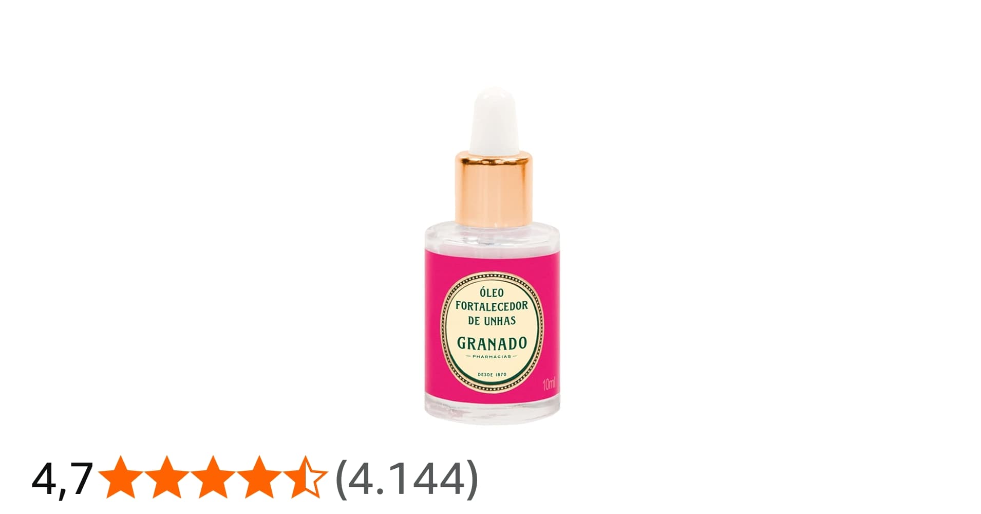 Granado Óleo Fortalecedor de Unhas, Rosa, 10ml