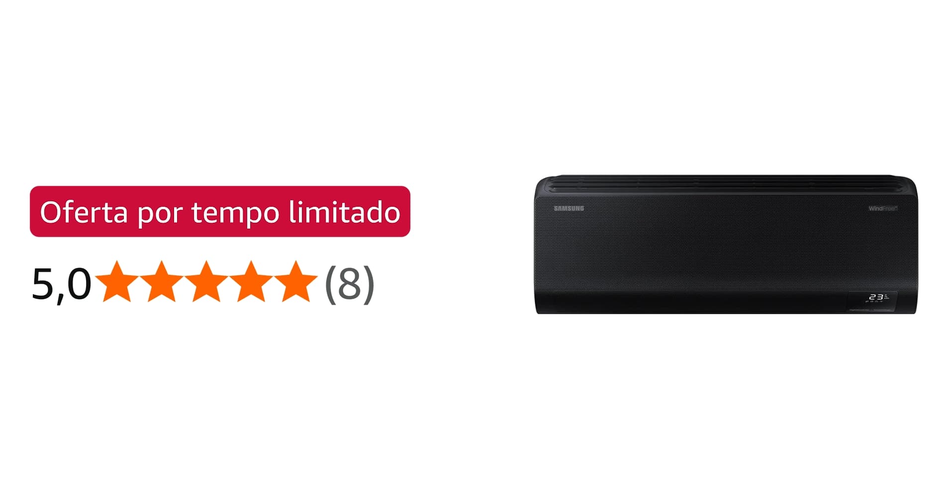 Oferta: Samsung Ar-condicionado Split Inverter WindFree Black Edition Sem Vento 18.000 BTUs Quente e Frio Ar18csecabtnaz 220v