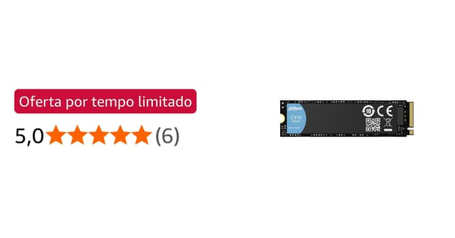 Oferta: SSD NVMe Dahua C910 M.2 2280 PCIe 3.0 X4 – Leitura Até 2500MB/s – Ideal para Games e Uso Profissional Alta Performance para Pc e Notebook (1, Tb)