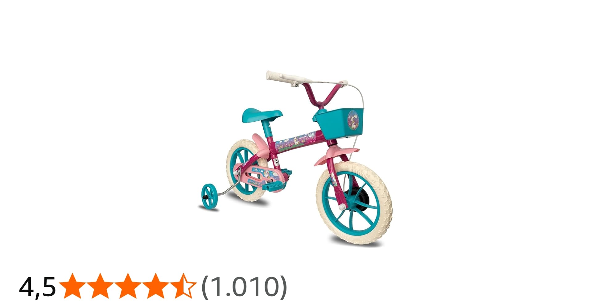 Bicicleta Infantil Verden Paty - Aro 12 com Cestinha e Rodinhas