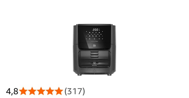 Electrolux Air Fryer Forno 5 em 1 12l 1700w Digital 1 Bandeja Antiaderente 5 Modos Preparo 7 Receitas Programadas Aviso Sonoro Fritadeira Elétrica Sem Óleo Forno Bancada Eaf85 Grafite 127v