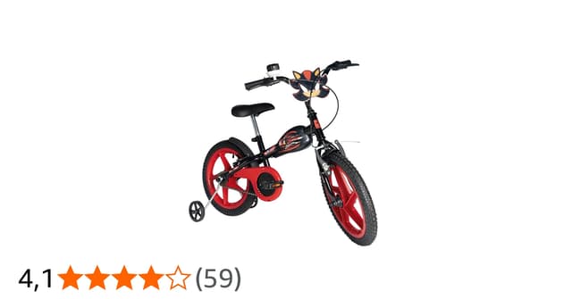 Verden Bicicleta Infantil Sonic Shadow Aro 16 com Rodinhas de Apoio : Amazon.com.br: Esporte