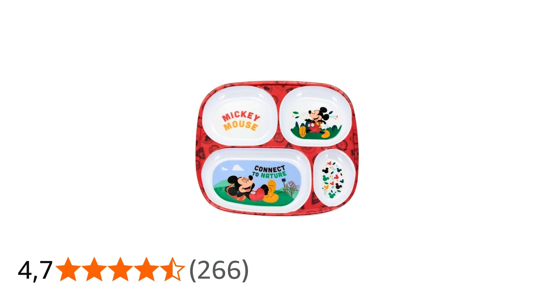 Tuut Prato com Divisória de Melamine Disney Mickey Mouse – Produto Oficial
