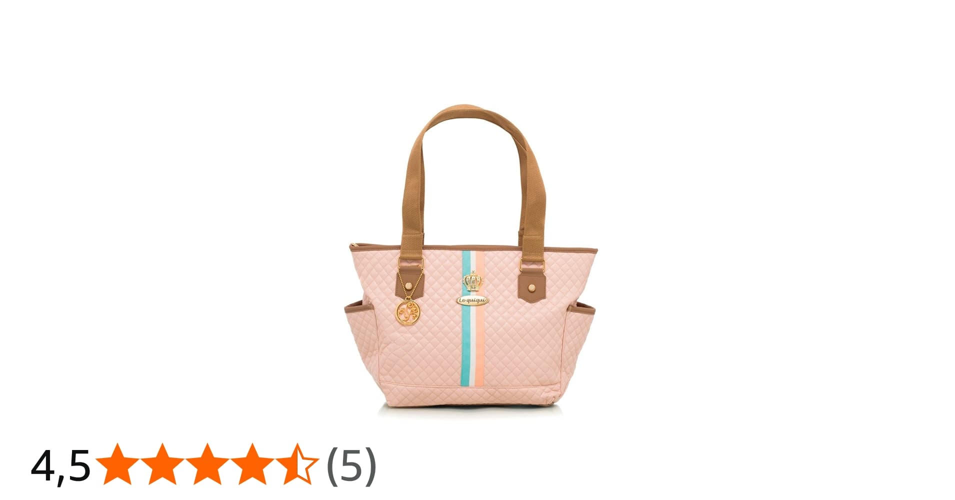 Lequiqui Bolsa Maternidade Monarchy Lateral Rosa