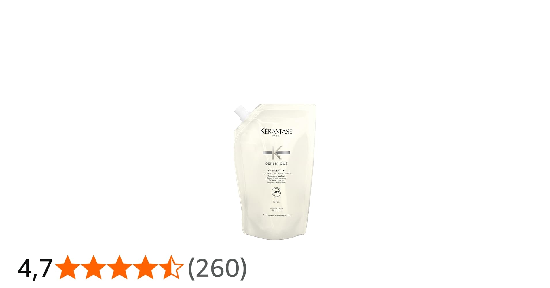 Kérastase | Shampoo Bain | Densifique Densité | Tratamento para Cabelos com Perda de Densidade | Fortalece a Fibra Capilar | Elasticidade | Ácido Hialurônico | Ceramida | Refil | 500ml