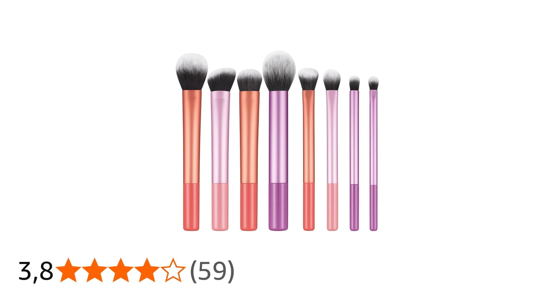 Kit Pincéis de Maquiagem com 8 Peças - Cerdas Macias Sintéticas - Completo para Base, Pó, Blush, Corretivo, Iluminador, Sombras e Contorno Premium
