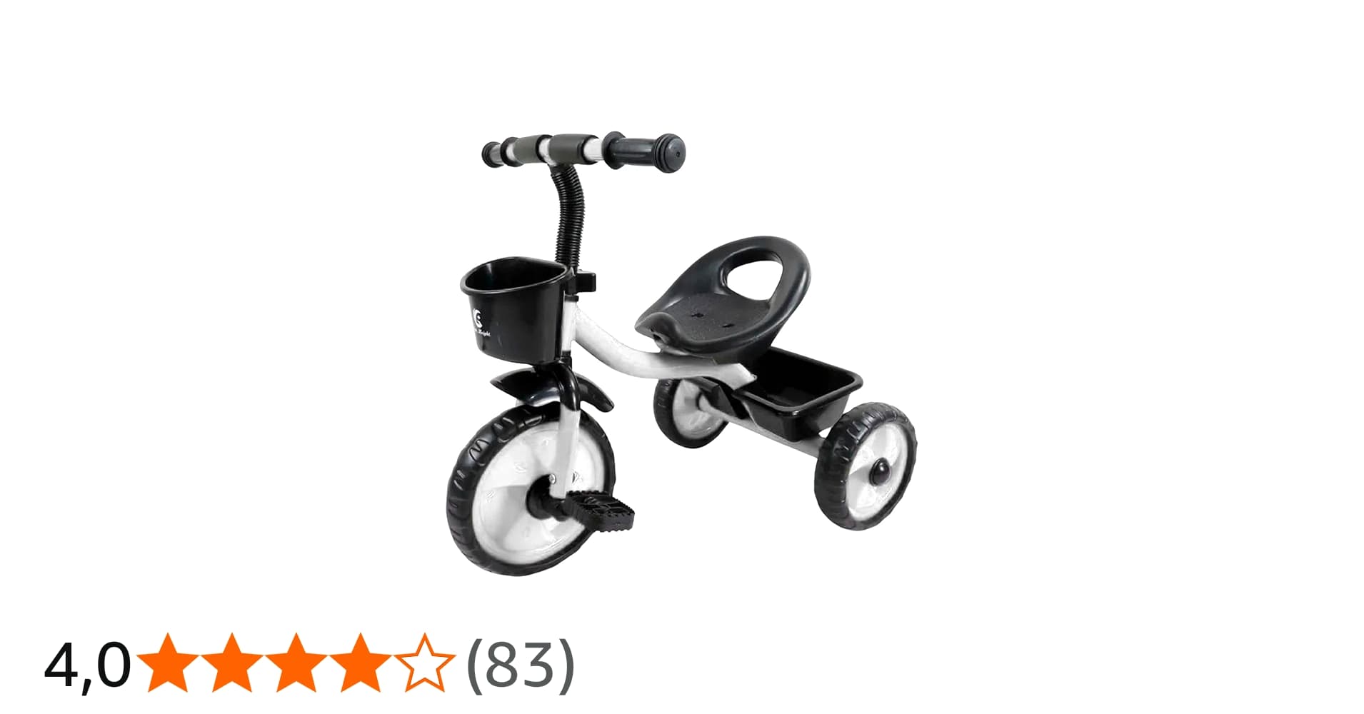 Triciclo Infantil Vermelho Atentu com Pedal 3 Rodas Resistente Brinquedo Infantil para Criança 3 Anos Triciclo Menino com Cesto Cestinha para Passeio e Pedal Infantil (Branco)