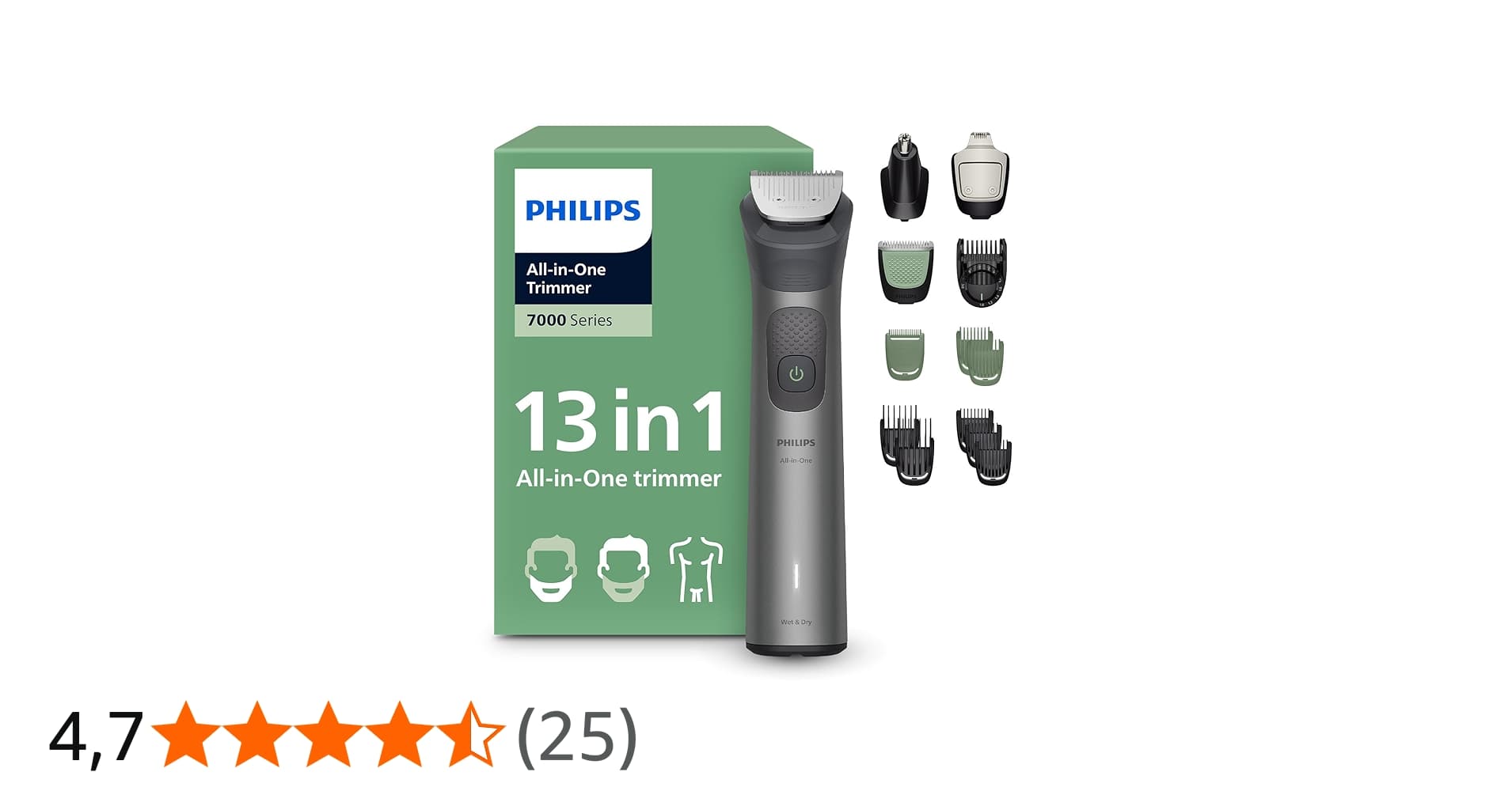 Philips Aparador Premium Multigroom 13 em 1 para Rosto, Cabelo e Corpo - Mg7922/15