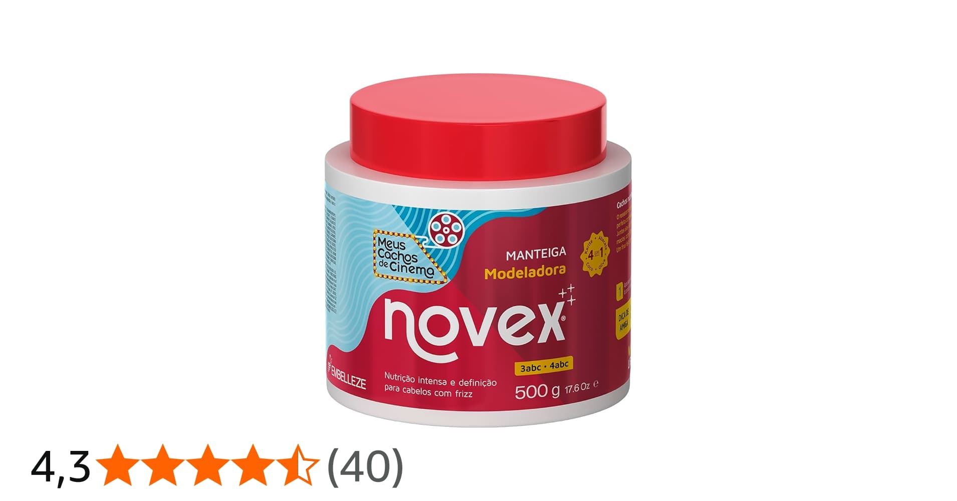 Manteiga Modeladora Novex Cachos de Cinema 500g