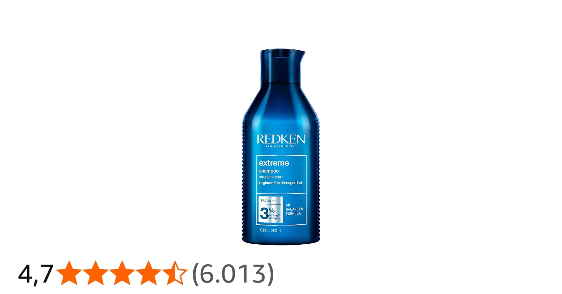Redken Extreme, Shampoo Reparador para Cabelos Danificados com Proteína, Repara, Fortalece e Repara Fios Quebradiços, Promove Brilho e Maleabilidade, 300ml