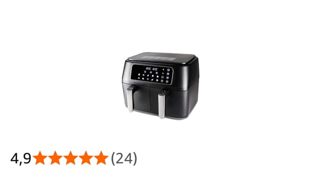 Fritadeira Duas Cestas Air Fryer 8l, Preta, 110v, Hamilton Beach