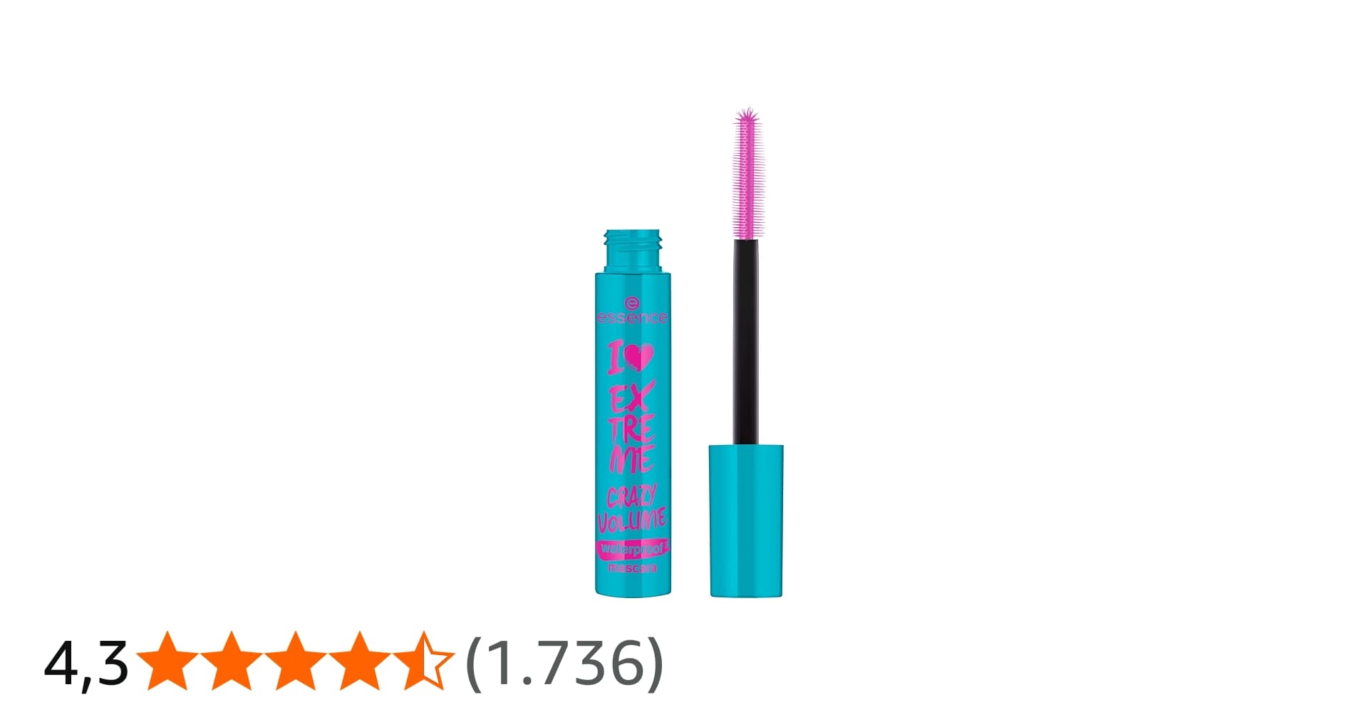 Máscara de Cílios I Love Extreme Crazy Volume Waterproof Essence À Prova D'água