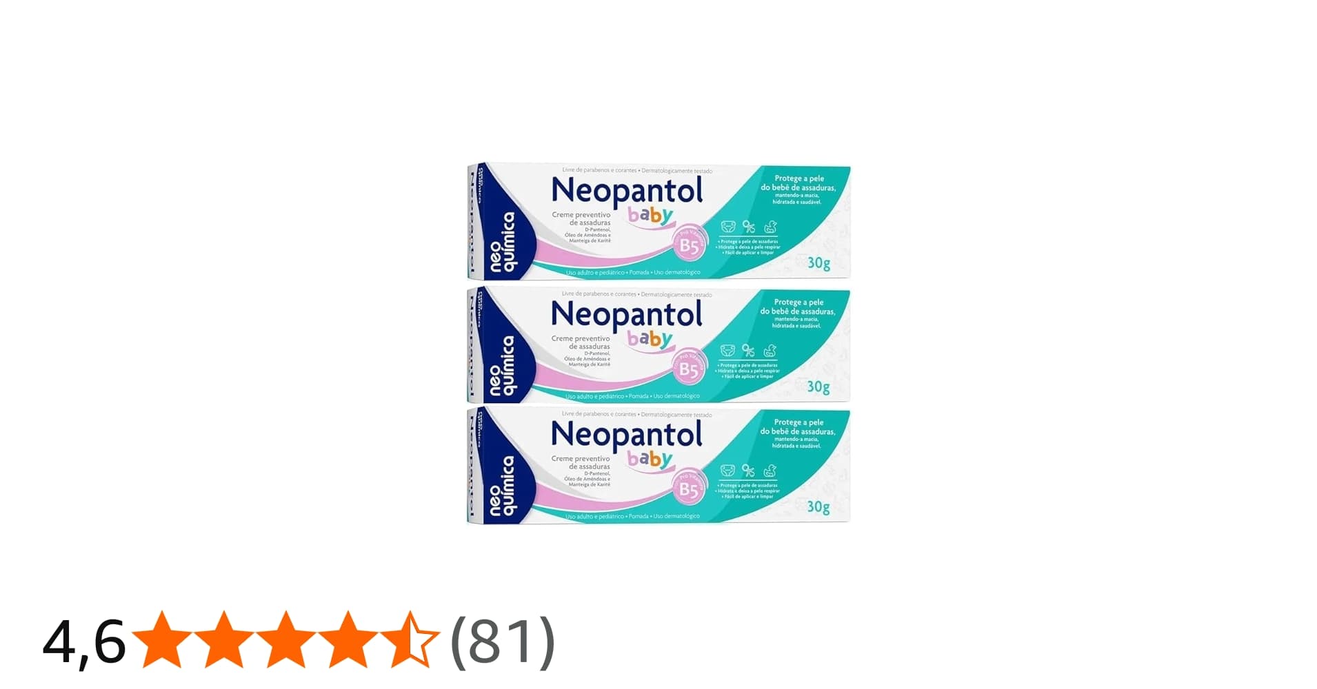 Kit 3 Pomada para Assaduras Neopantol 30g - Neo Química
