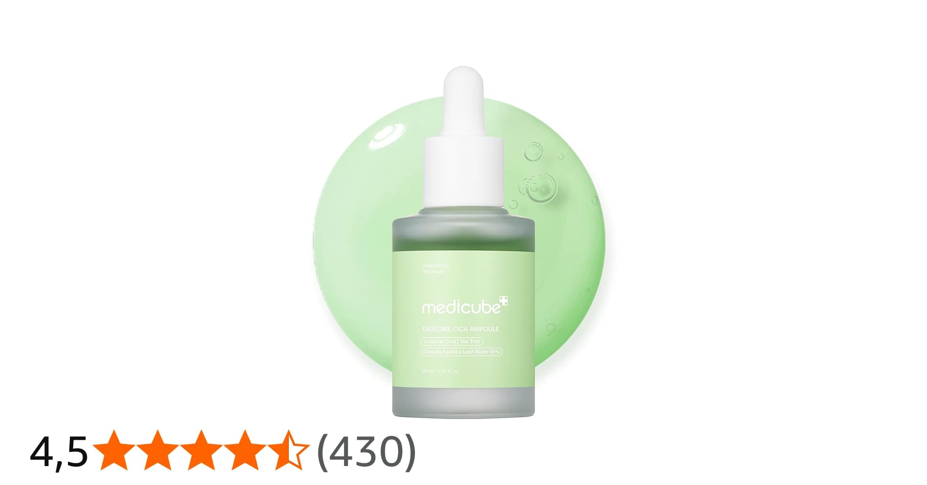 Medicube Ampola de Melaleuca Exosome Cica para Pele Sensível com Centella Asiática Que Ajuda a Reduzir Vermelhidão e Erupções. Sérum Hidratante Calmante Baixa Irritação, Cuidados Coreanos Pele, 30Ml