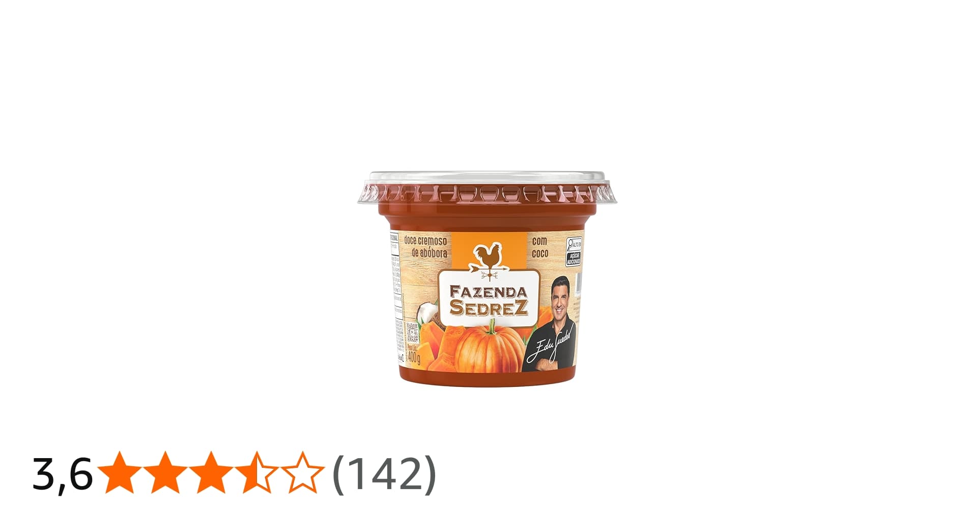 Fazenda Sedrez Doce Cremoso de Abóbora com Coco 400g