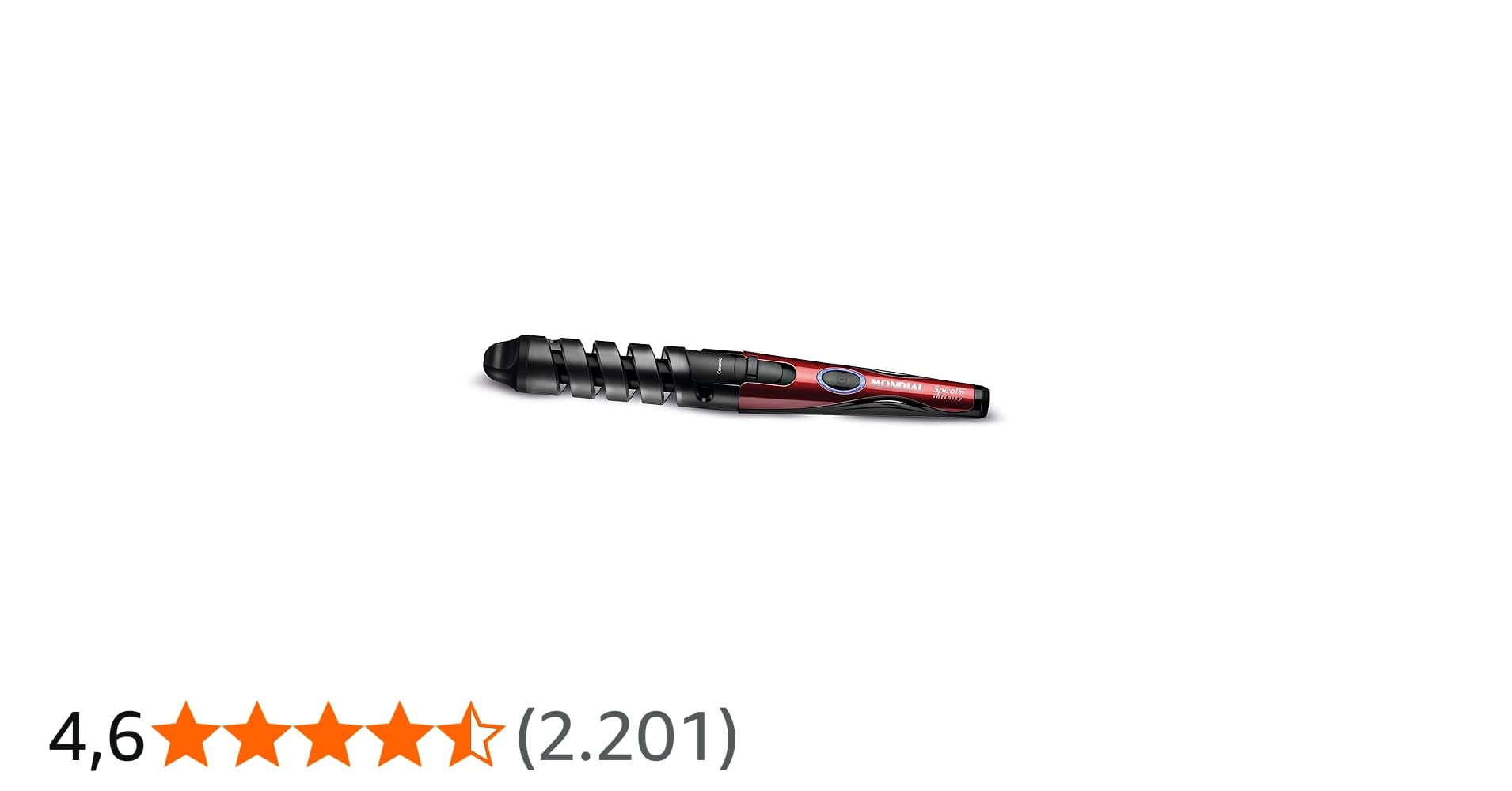 Mondial Modelador de Cachos Spiral Infinity, Vermelho/Preto, Bivolt - Em-05