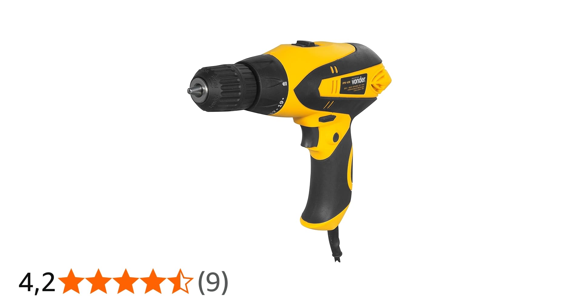 Vonder, Furadeira/Parafusadeira 3/8", 400 W, Fpv 438, 220 V~.