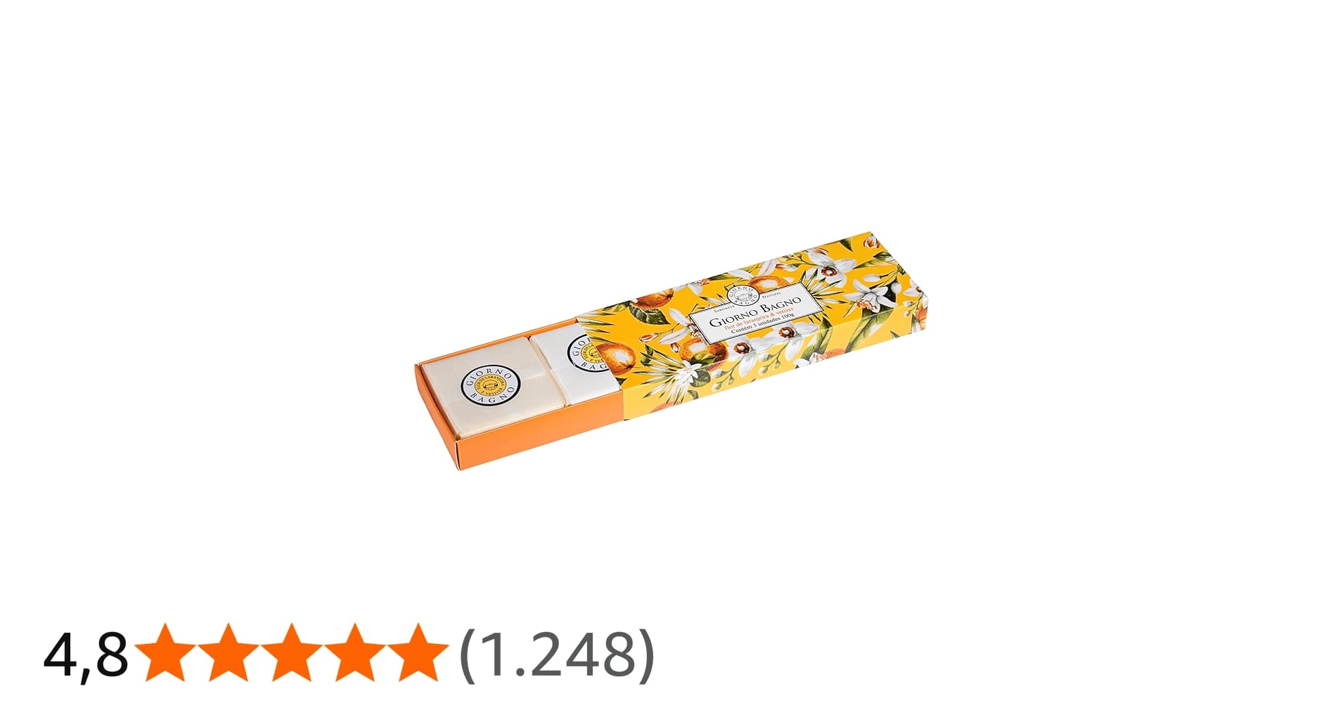 Giorno Bagno Kit de Sabonete em Barra para Mãos e Corpo Aroma Flor de Laranjeira e Vetiver 3 X 100g