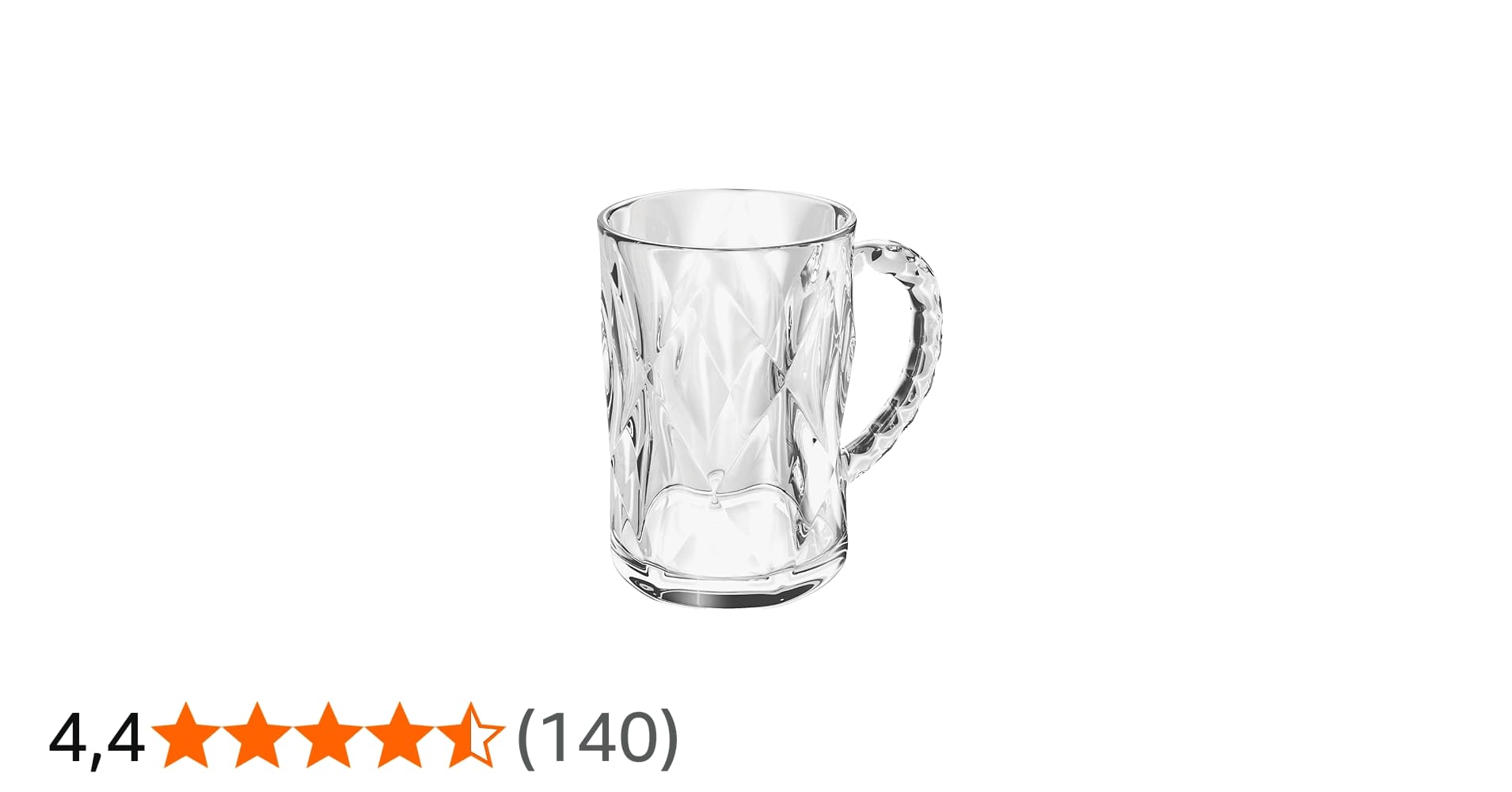 Lyor - Caneca para Cappuccino de Vidro Diamond 170ml