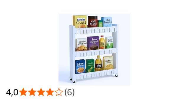 Organizador Prateleiras com Rodízios – Multiuso para Cozinha, Banheiro e Escritório