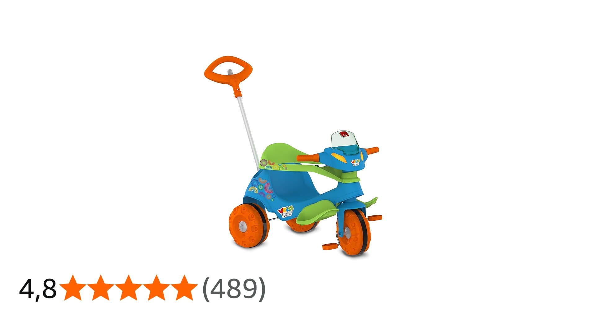 Triciclo Velobaby G2 Passeio & Pedal (Azul) Bandeirante