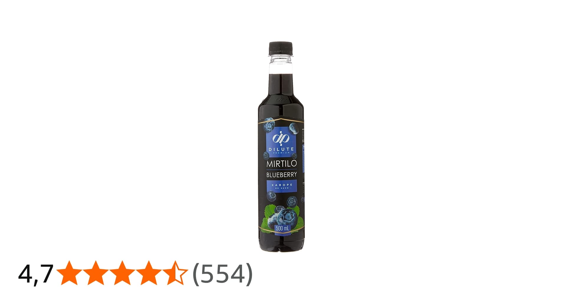 Dilute Xarope Blueberry/Mirtilo Sabor Blueberry / Mirtilo 500 Ml : Amazon.com.br: Alimentos e Bebidas