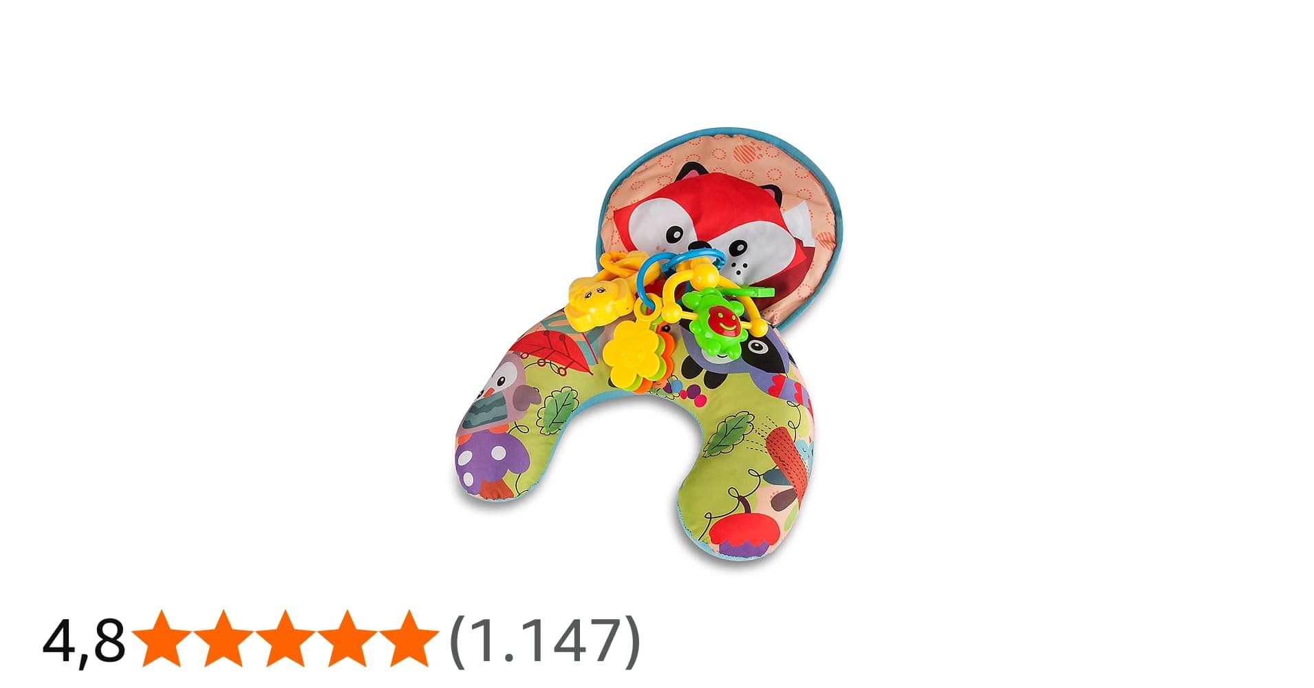 Zoop Toys Almofadinha de Atividades Bebe Conforto Raposa