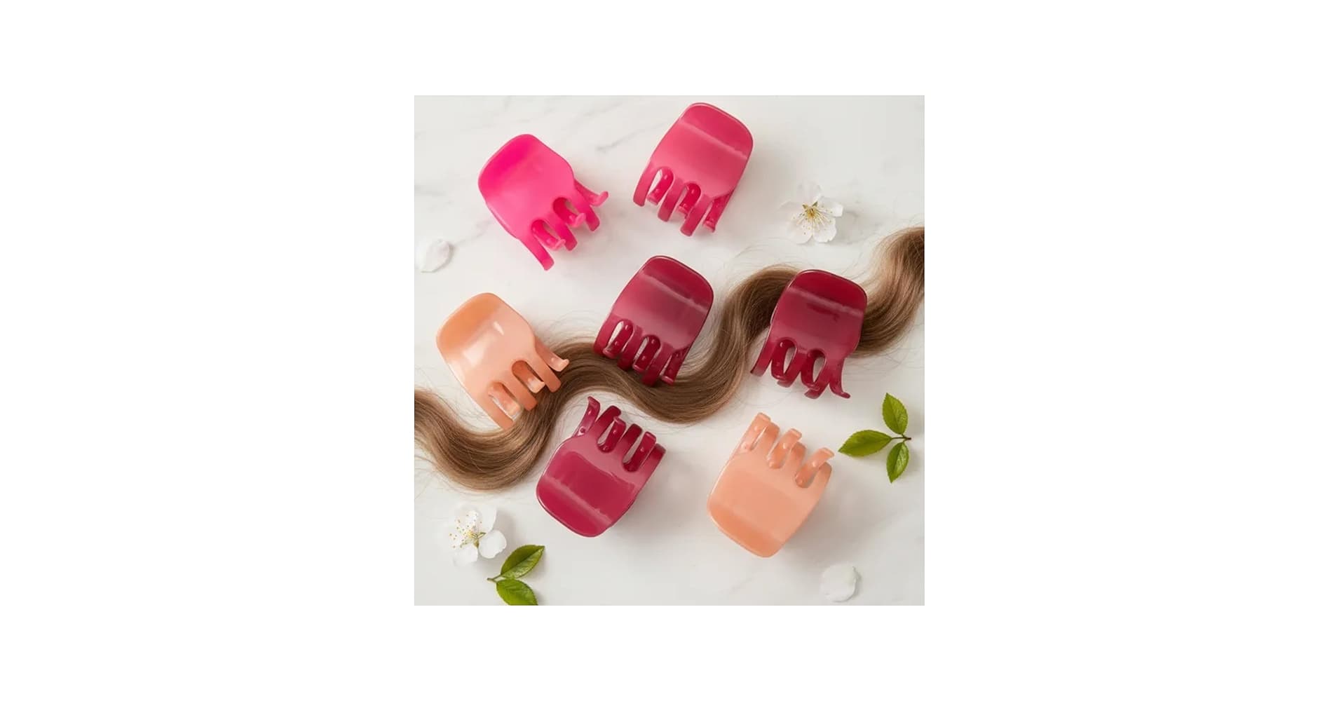 12 Presilha Piranha Prender Cabelo Pink Roxo Salmão (Pink+Roxo+Salmão) Média