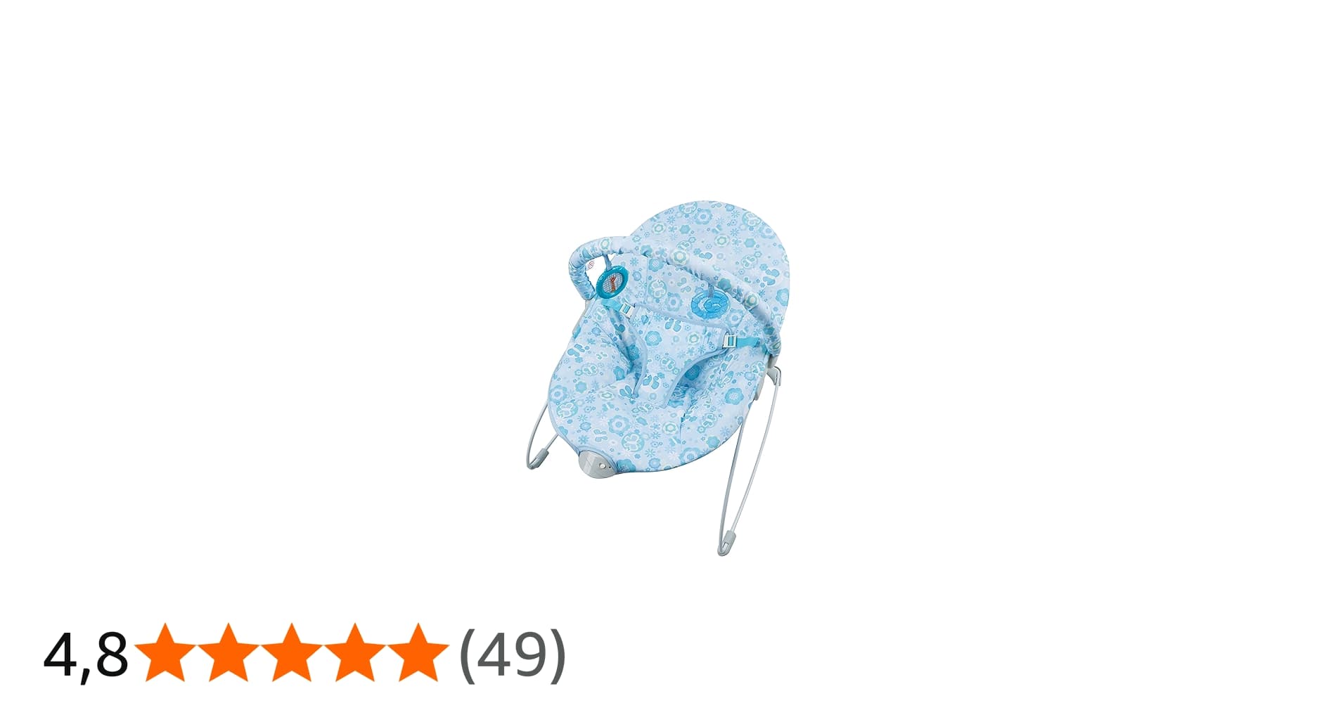 Cadeira Infantil Vibratória Criança Azul Leve Portátil Bebês Weeler Unissex