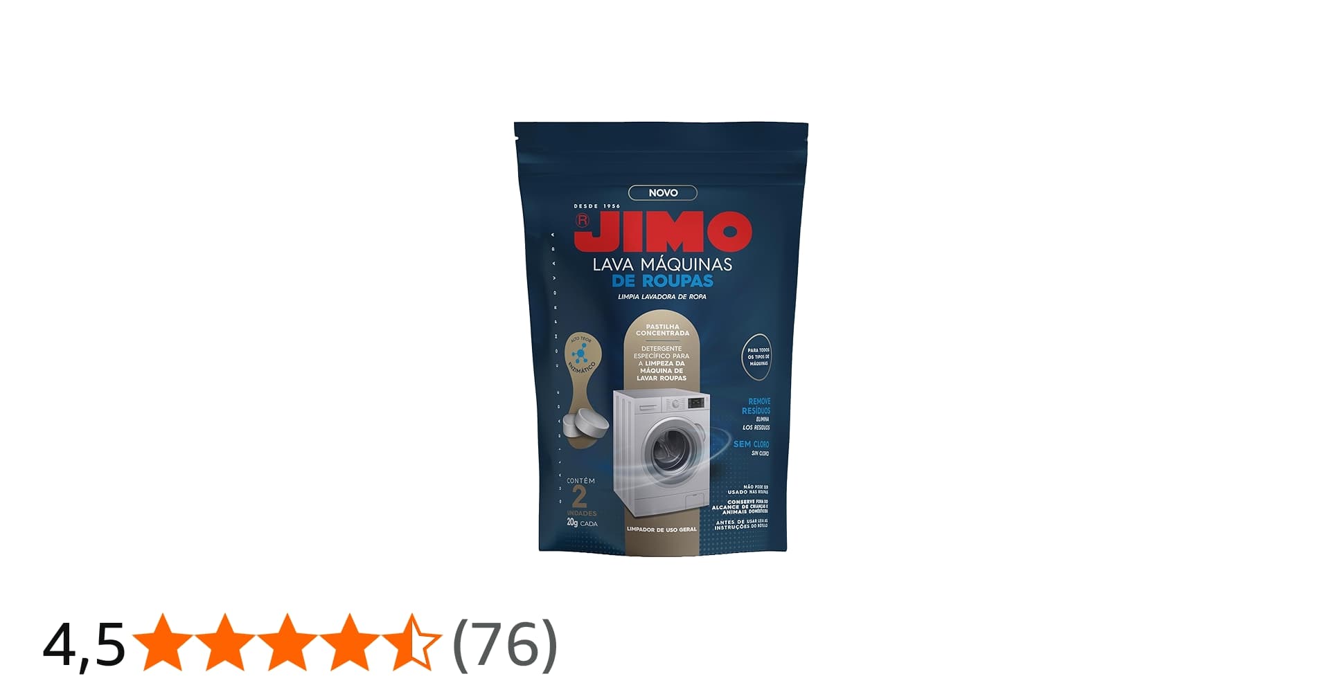Jimo Lava Máquinas de Roupas Lavagem Interna Remove Resíduos Concentrado 2 Pastilhas