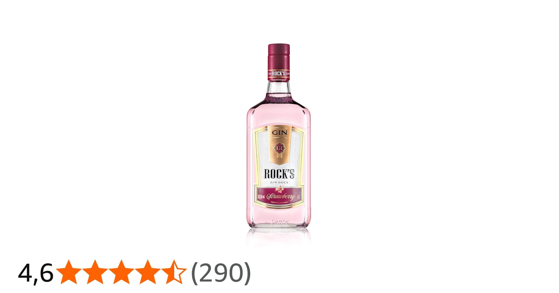 Rocks Gin Rocks Stramberry 995 Ml Sabor 1l