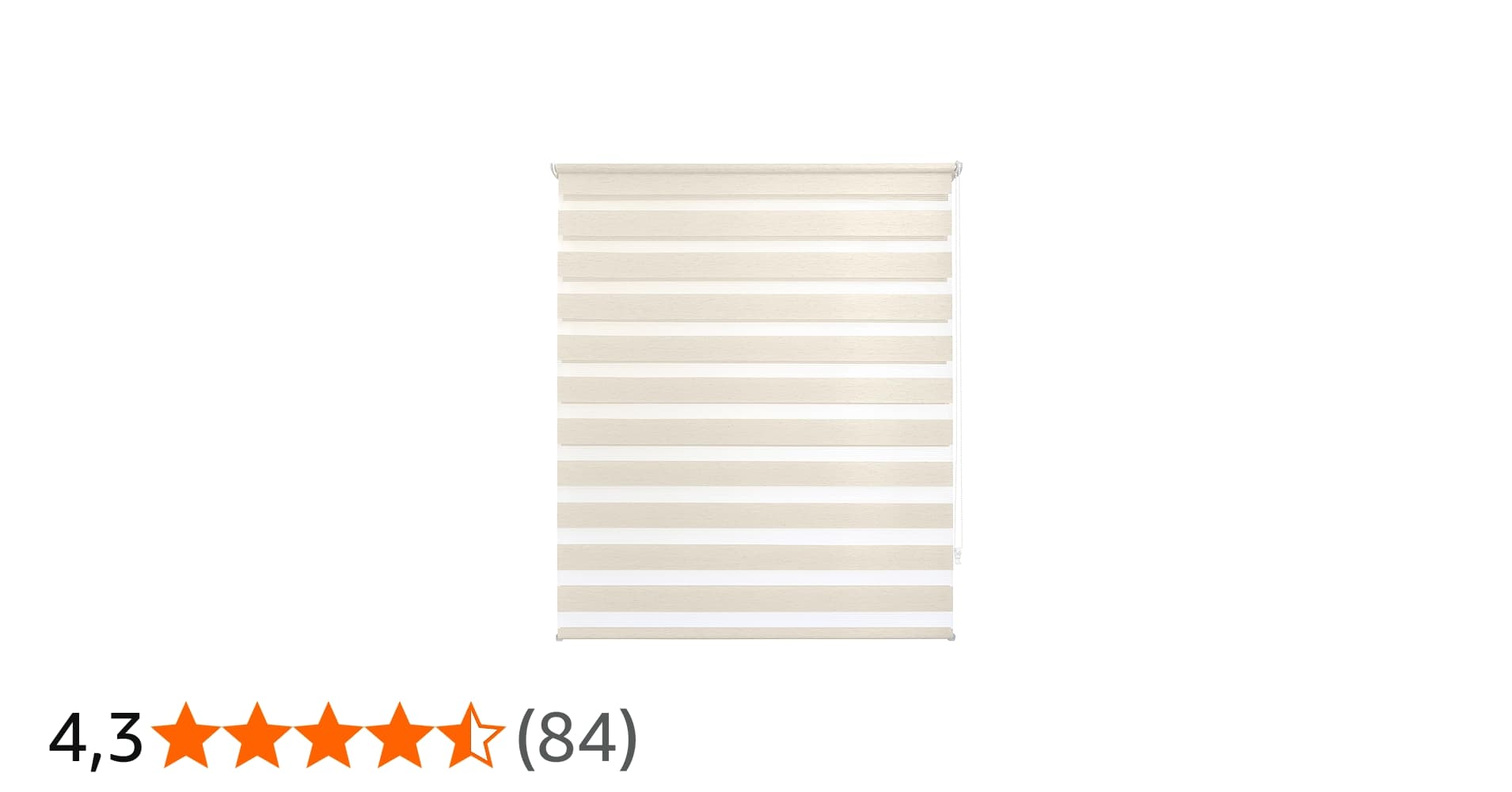 Zebra Persiana Rolo Dupla 120x160cm Bege Linho Evolux