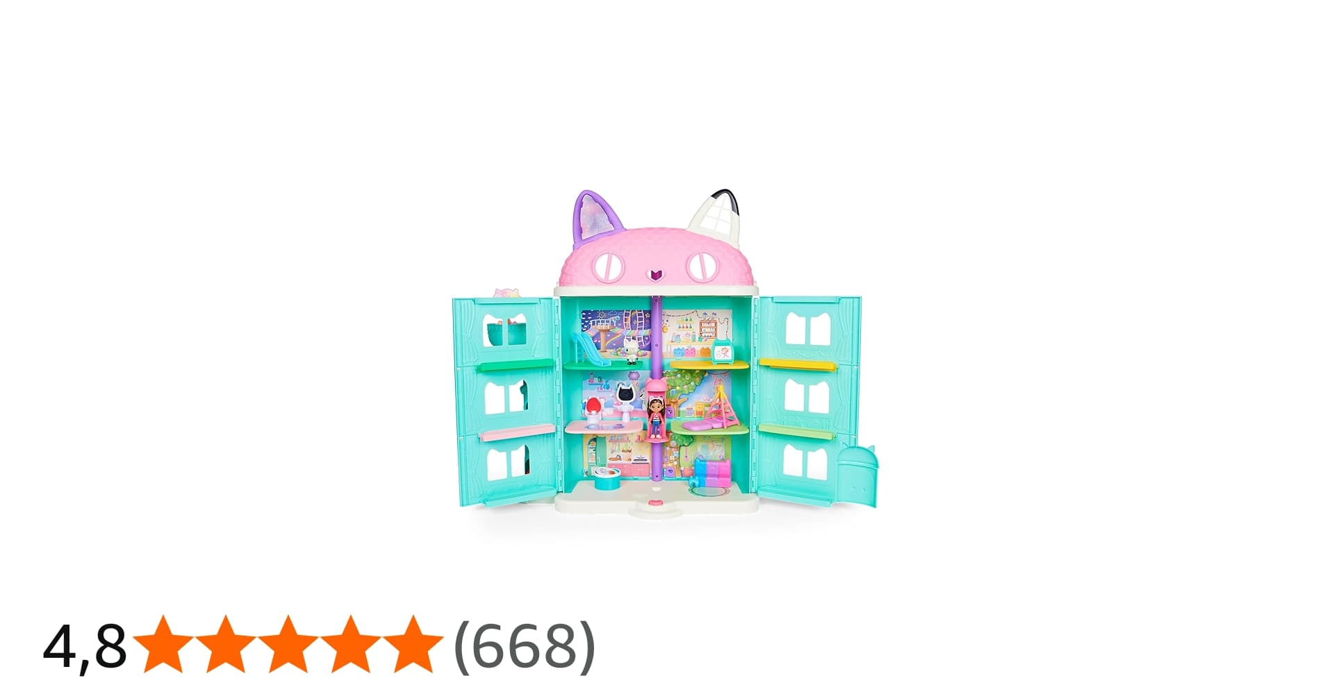 Sunny, Gabby's Dollhouse, a Casa Mágica da Gabby, 15 Ambientes, Boneca Gabby e Pandy Paws - 40cm