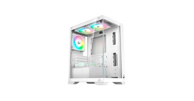 Gabinete Gamer Rise Mode Crystal Glass, Mid Tower, Vidro Temperado, USB 2.0 e 3.0, Branco