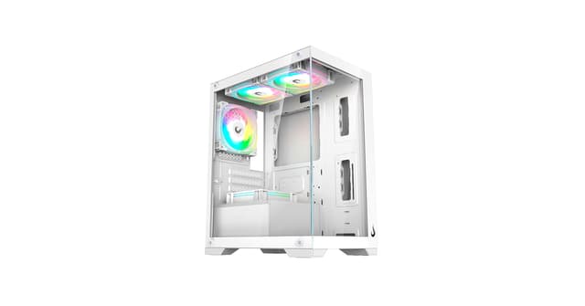 Gabinete Gamer Rise Mode Crystal Glass, Mid Tower, Vidro Temperado, USB 2.0 e 3.0, Branco