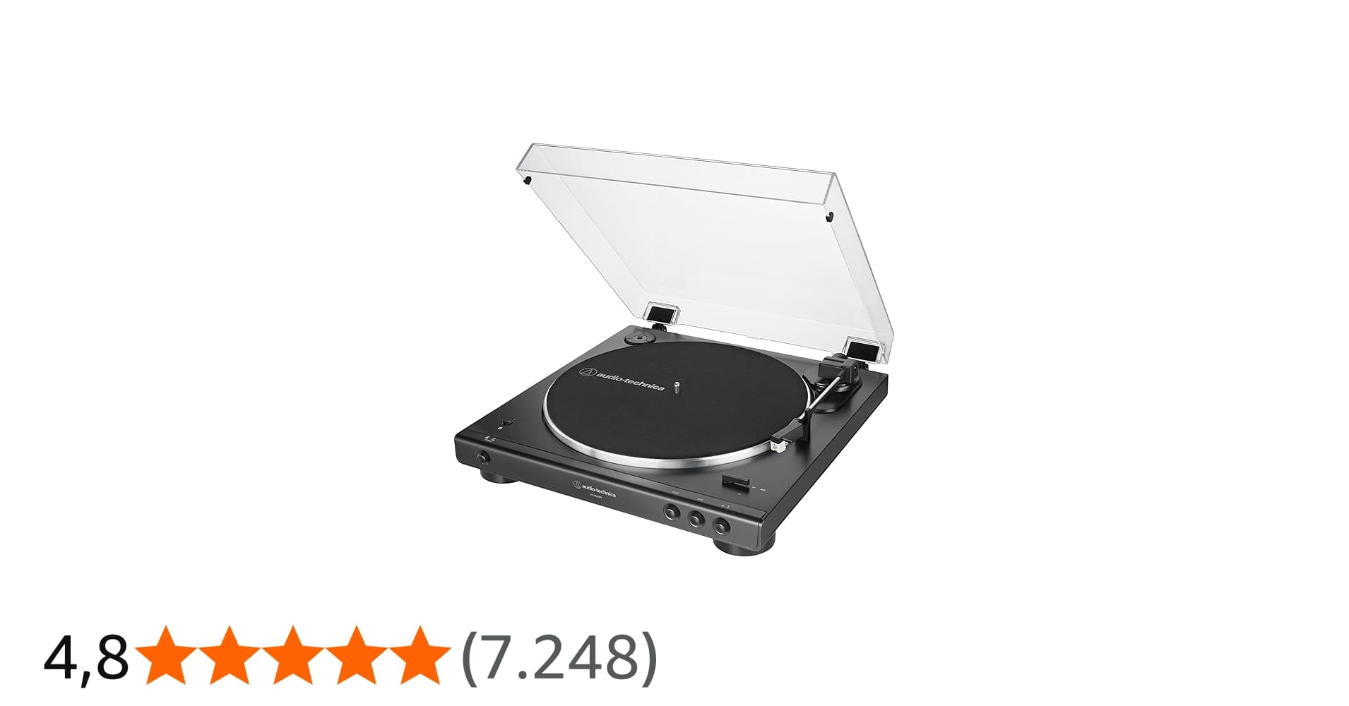 Toca-Discos Audio-Technica Sem Fio com Acionamento Automático por Correia (Belt-Drive) At-lp60xbt-bk, Preto, Bivolt 120/240v