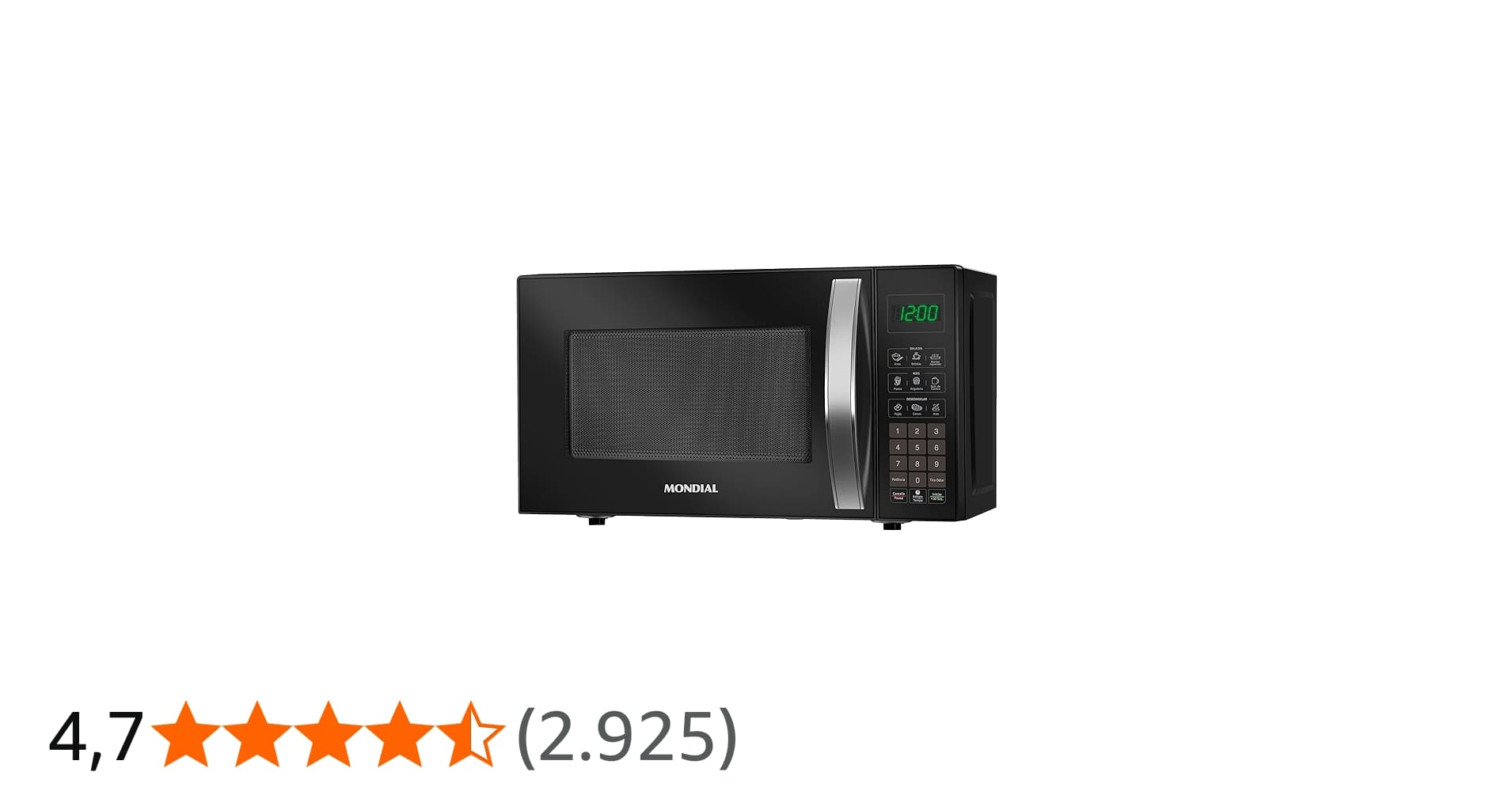 Mondial Micro-Ondas, Preto, 1200w, 220v - Mo-01-21-b