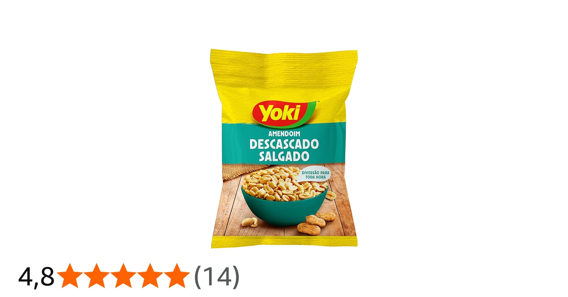 Amendoim Torrado Salgado Sem Casca Yoki Pacote 110g