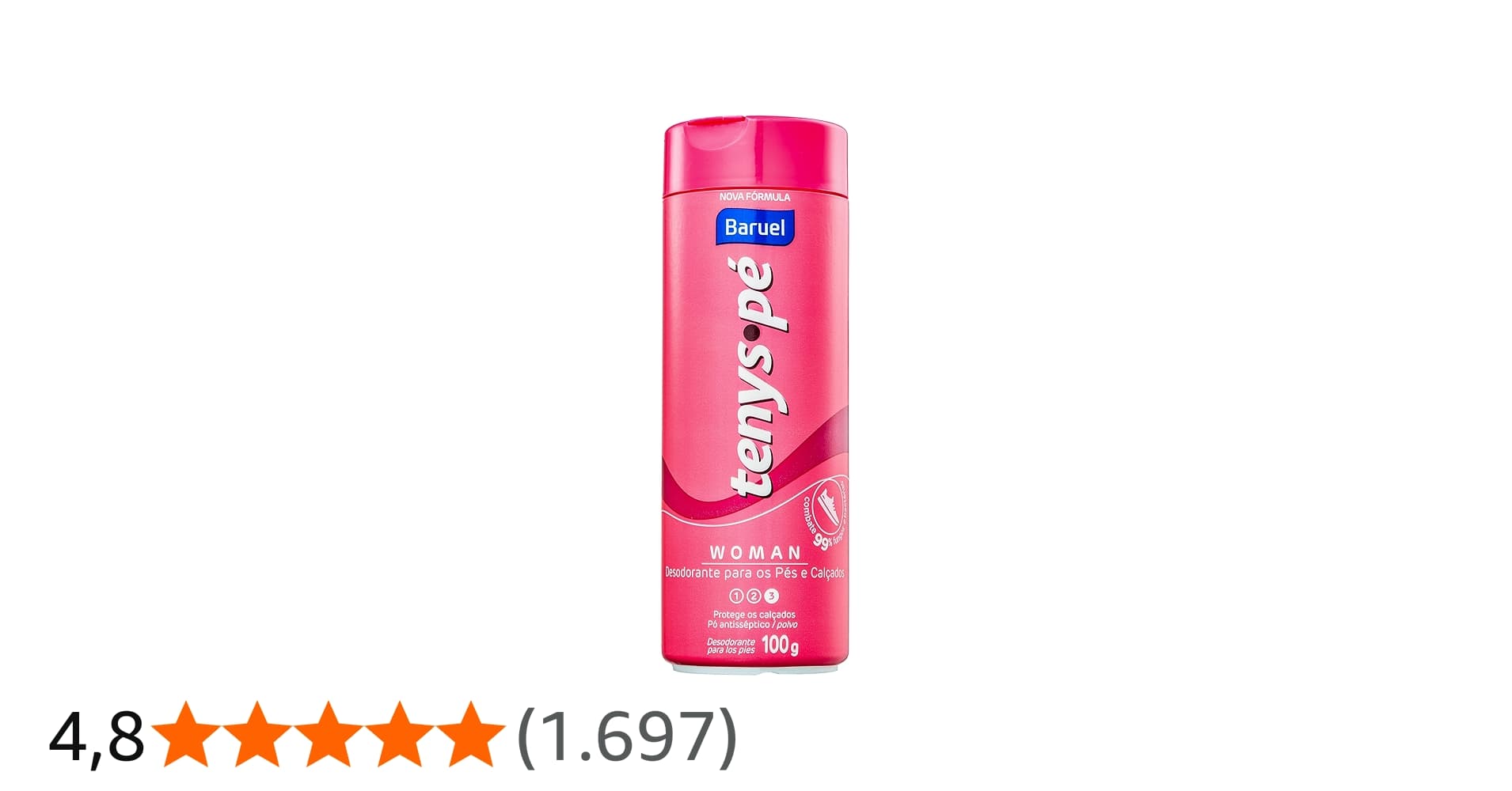 Tenys Pé Baruel Woman Pó 100g - Desodorante em Pó para Os Pés