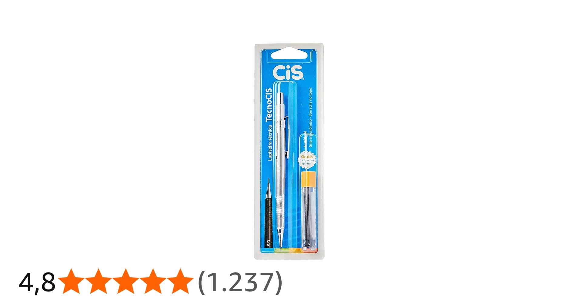 Cis Lapiseira Técnica Tecnocis + Grafite Blister 0.9 Mm, Prata