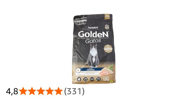 Ração Golden para Gatos Sênior Castrados Sabor Frango - 3kg Premier Pet Idosos - Sabor Sem Sabor