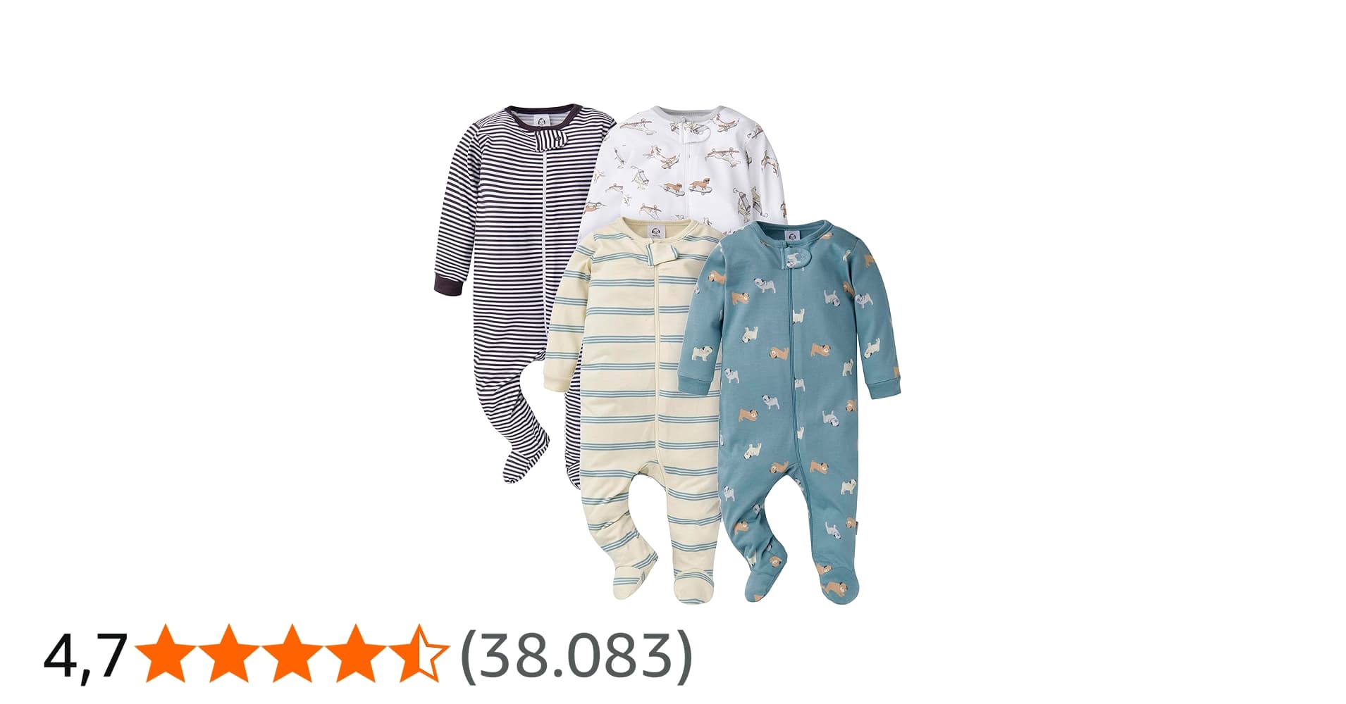 Gerber Pacote com 4 Pés para Bebês Meninas Sleep 'n Play