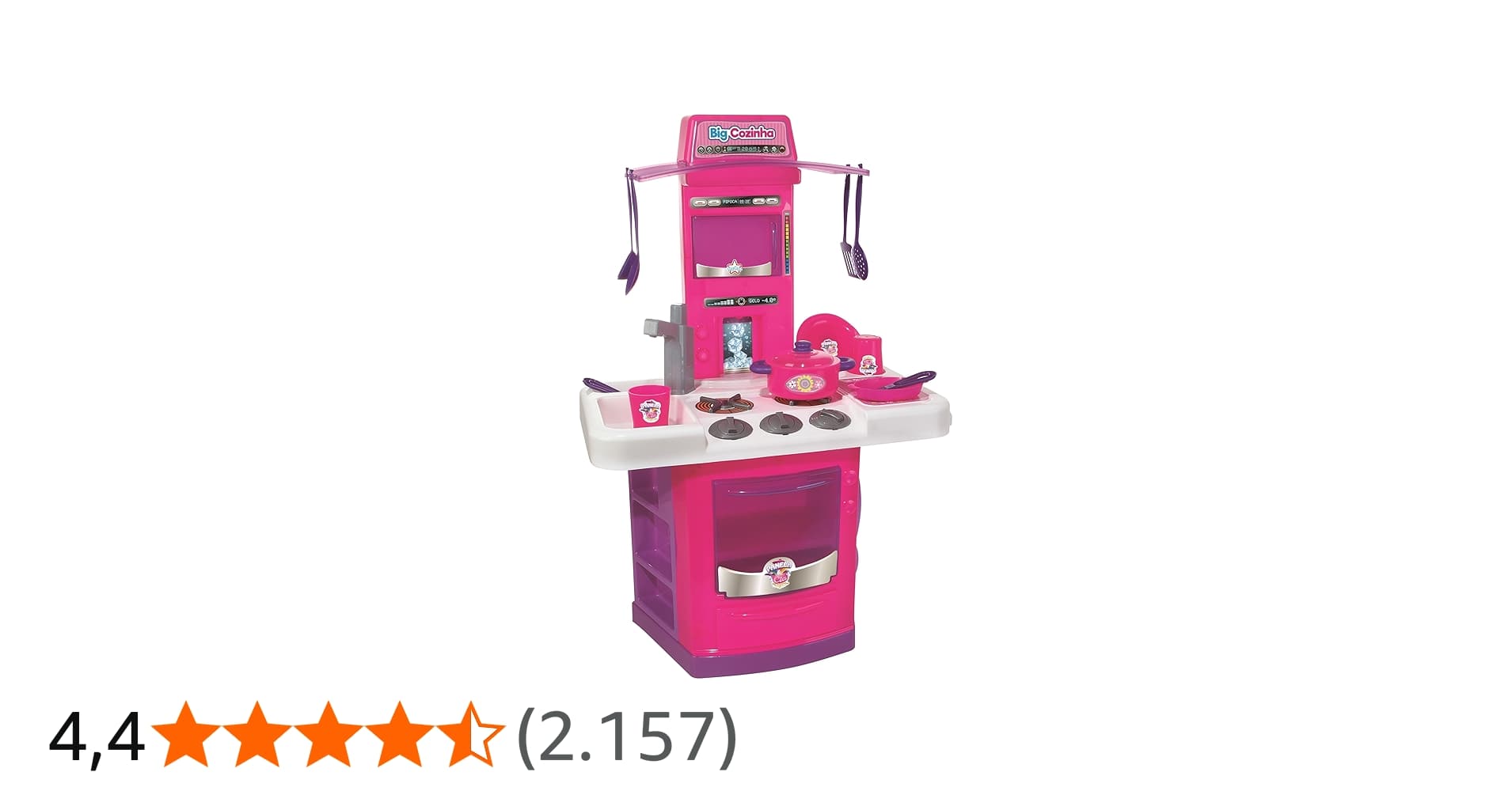 Nova Big Cozinha Infantil Completa Rosa, Big Star